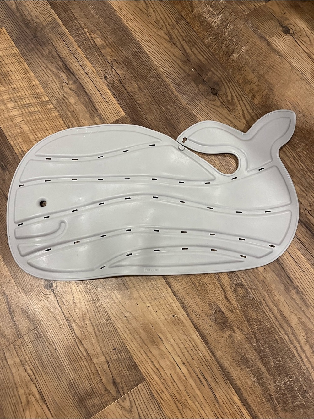 Skip Hop White Whale Bath Mat with Drain Channels